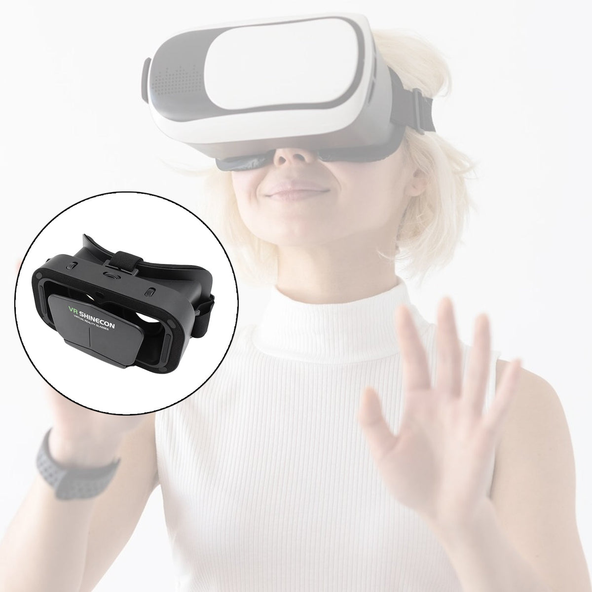 3d VR Box Headset Compatible with iPhone & Android Virtual Reality VR Goggles For 3D VR Movies Video Games (1 Pc)