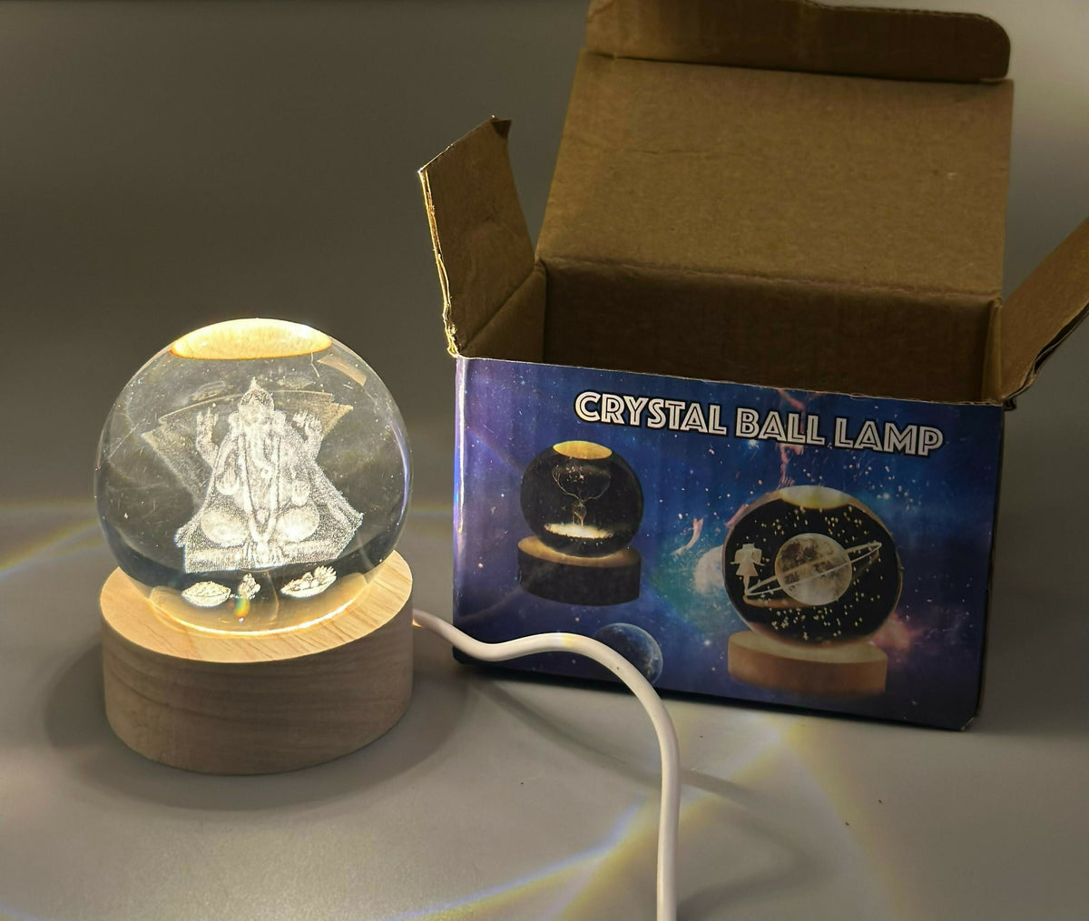 3D  Engraved Lord Ganesha Decorative Night Light – Spiritual Gift for Home, Mandir, Diwali